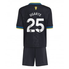 Manchester United Manuel Ugarte #25 Tredjedraktsett Barn 2025-26 Kortermet (+ korte bukser)